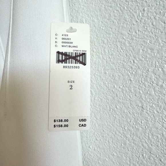 Anthropologie Maeve White Clean Crop Wide Leg Pants Women's 2 NWT - Picture 7 of 8